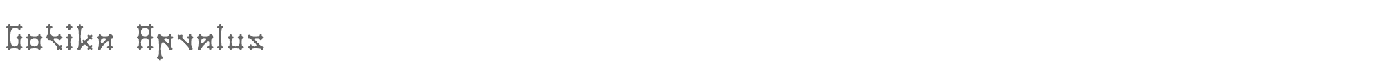 Sample characters Gotika Font